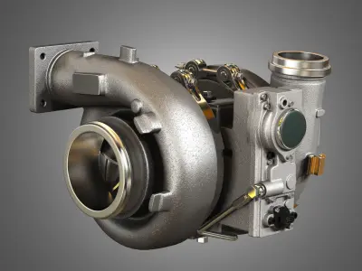 Turbocharger - Diesel Engine  3D model