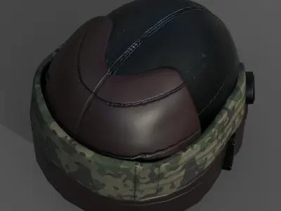 Helmet scifi military combat 3d model low poly  Low-poly 3D model 3