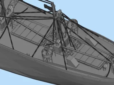 break-bulk carrier 3D model