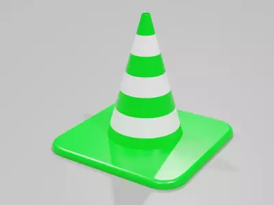 Low Poly Traffic Cone Pack  Game Ready PBR Asset FBX OBJ BLEND Low-poly 3D model