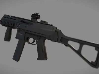 SMP45 gun Low-poly 3D model