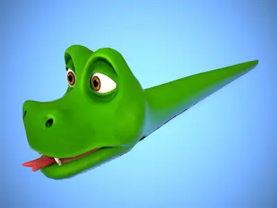 Cartoon Snake Low-poly 3D model