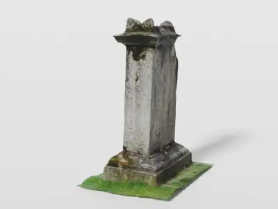 Historical cemetery headstone photoscan  3D model