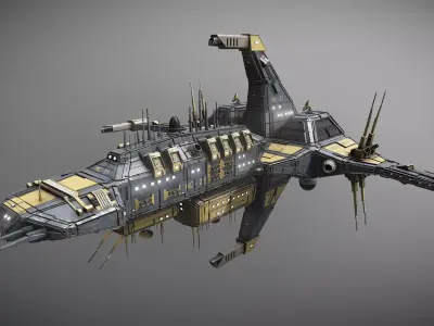 Space Force 1 Cruiser Low-poly 3D model