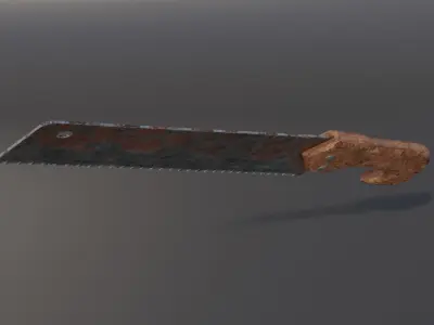 Old Hand Saw Low-poly 3D model