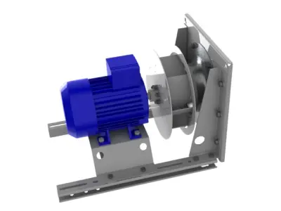 Fan Blower with Motor Free 3D model