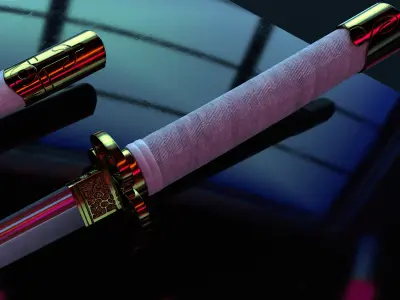 Greed Katana Low-poly 3D model