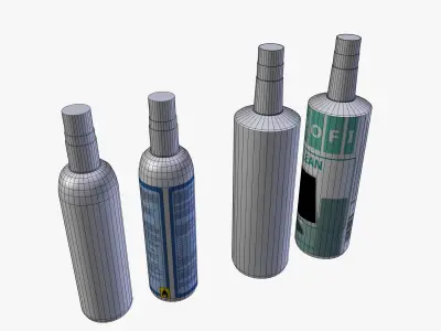 spray bottle 3D model 2