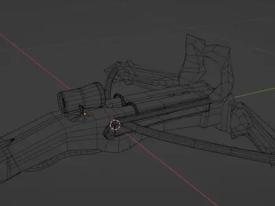 CrossBow Low-poly 3D model