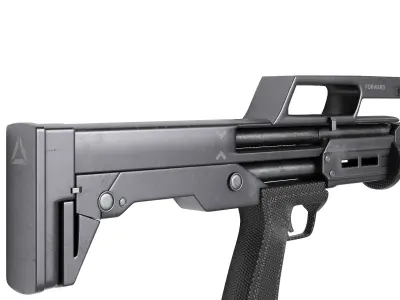 Gun set 04 Low-poly 3D model