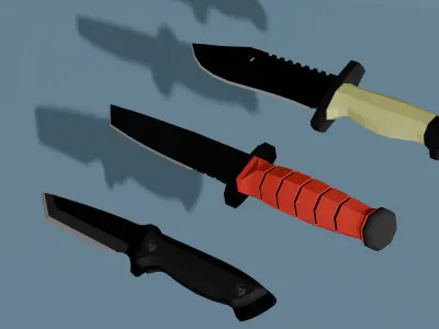 CUCHILLOS  Low-poly 3D model