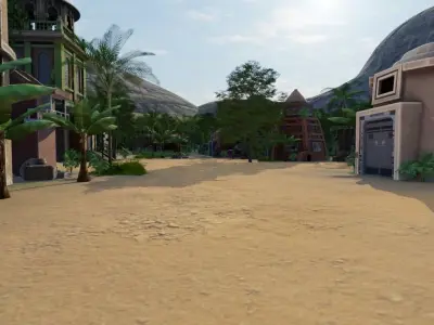 Lush Tropical Settlement 3D model