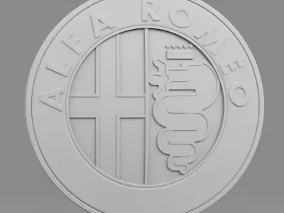 alfa romeo logo 3D model by 3dlogoman