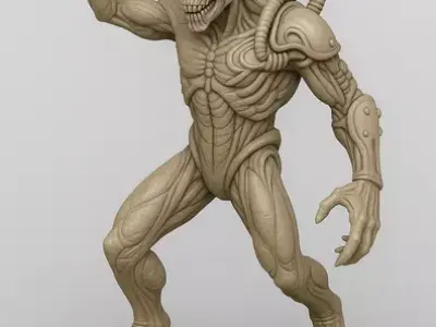 Bio-Engineer Genetic Alien Sculptor 3D Printable STL 3D print model purchase