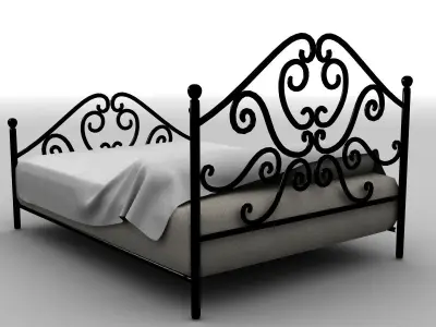 Antique Bed 3D model
