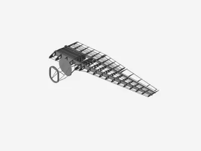 wing structure and engine mount 3D model