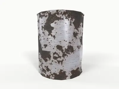 Rusted Can Low-poly 3D model