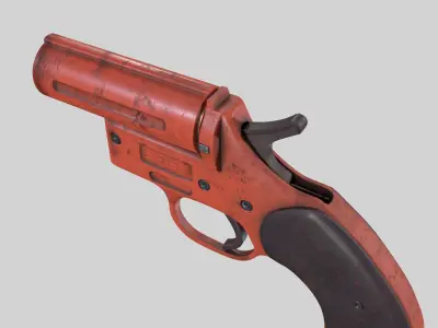 Flare Gun Low-poly 3D model shop