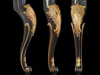 Classic leg 003 3D model