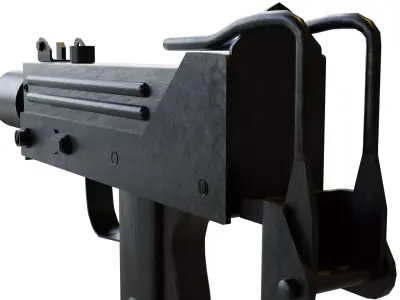 Mac 10 Smg Rifle Gun Assault Rifle Gun Weapon  3D Model Low-poly 3D model