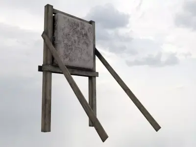 Medieval Archery Shooting Target Free 3D model