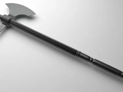 Battle Axe Low-poly 3D model 42