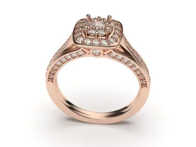 solitaire with ring sizes  8 part S55 3D print model