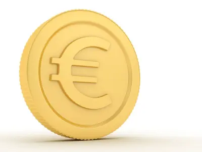 euro coin 3D model