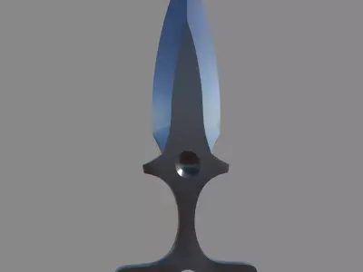 Push dagger  Low-poly 3D model