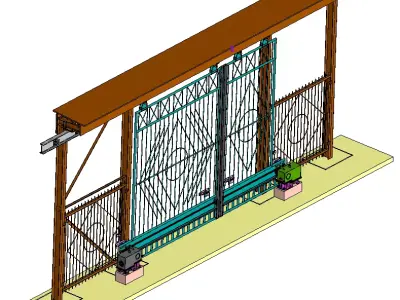 Industrial gate 3D model
