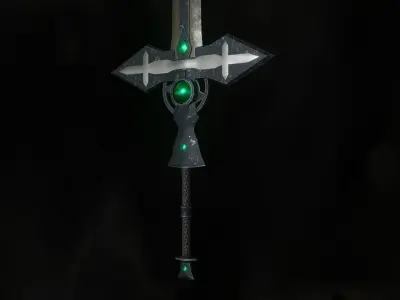 Swords sword with lights Low-poly 3D model