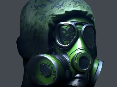 Helmet 3d model military combat Military Low-poly Low-poly 3D model 11
