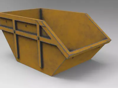 Dumpster LowPoly Simple Low-poly 3D model