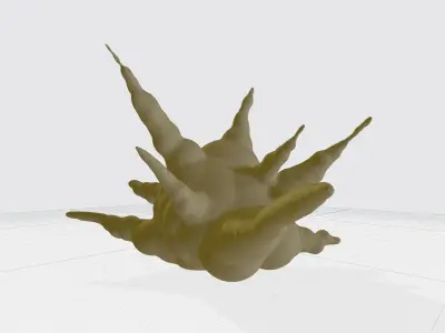 Enhanced Action Explosion Effect part Free 3D print model