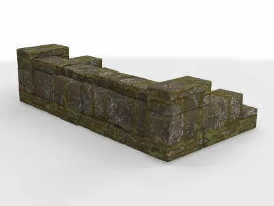 set architecture stairs small 01  3D model