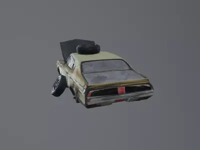 destroyed vehicles prop 3D model