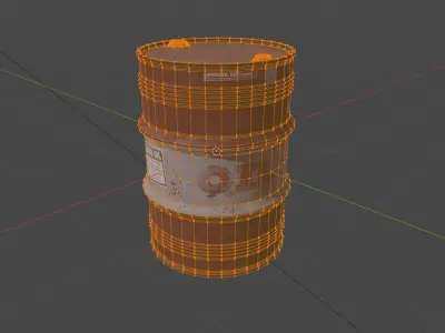 Oil Barrel Low-Poly 3D model Low-poly 3D model purchase