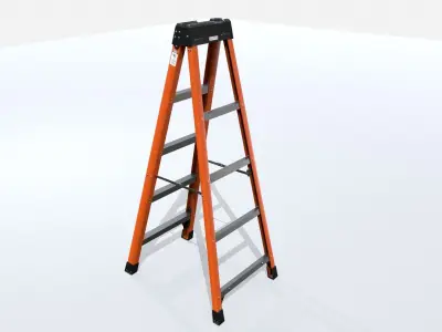 Fiberglass Ladder Low-poly 3D model