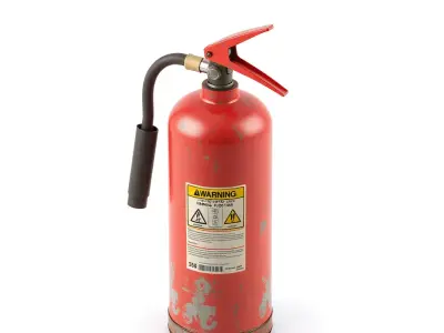 Weathered Fire Extinguisher PBR Game Asset Low-poly 3D model