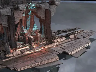 Dragon Space Cult Facility Kit bash 3D model