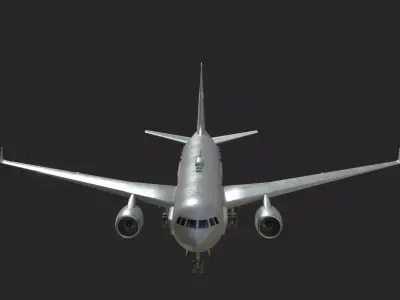 Russian Air Force Tu-214R Reconnaissance aircraft Tu214R Ty214R Low-poly 3D model