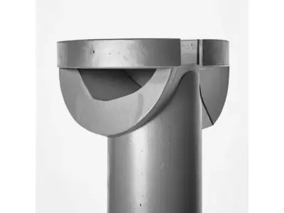 Industrial Factory Pipe Support Saddle for 3D print 3D model