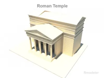 Roman Temple 3D model purchase