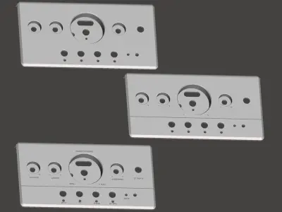 Sound system control panel Free 3D print model
