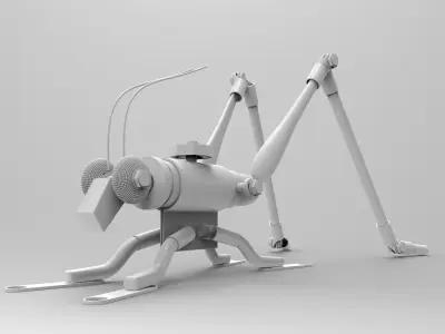 Steampunk Grasshopper 3D model