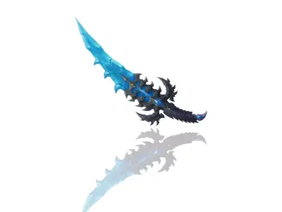 Crystal Dagger Low-poly 3D model