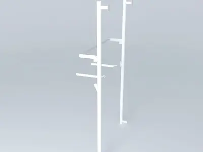 RAIL RACK T2 WITH ARARAS Free 3D model
