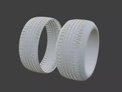 Street Tire Design Goodyear Inspired 3D model