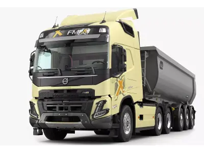 VOLVO FMX 2020 6X4 with Tipper Trailer 3D model
