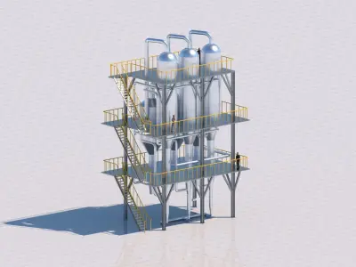 MVR sewage treatment equipment 3D model